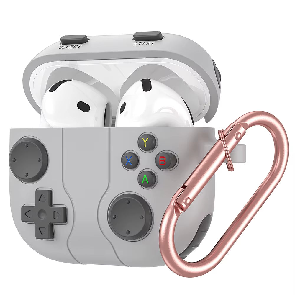 Case for Apple Airpods 4Th Gen Silicone Protector Cover 3D Games Console Case with Cleaning Kit for Airpod 4 (UBC C)Case for Man