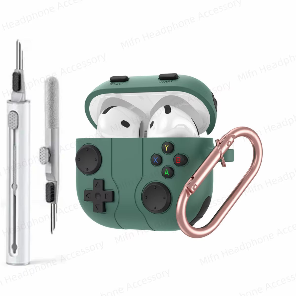 Case for Apple Airpods 4Th Gen Silicone Protector Cover 3D Games Console Case with Cleaning Kit for Airpod 4 (UBC C)Case for Man