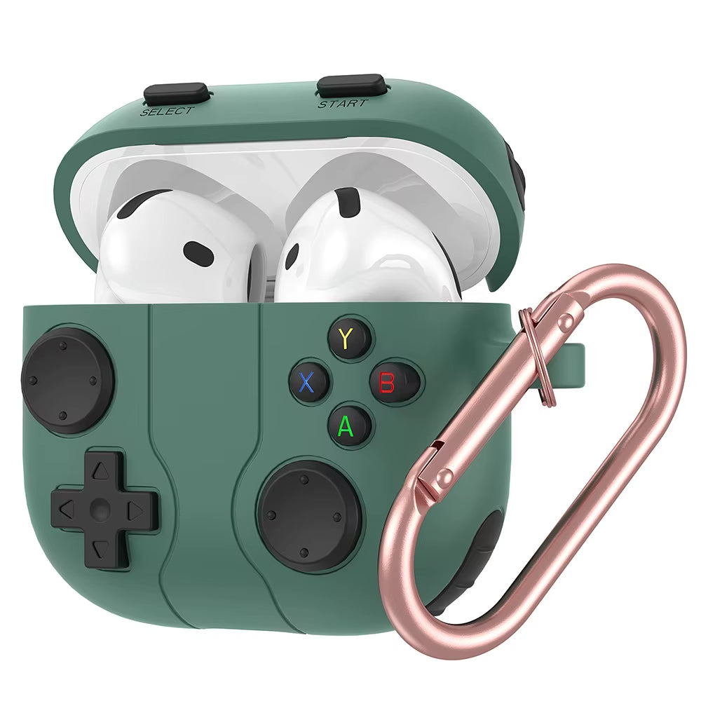 Case for Apple Airpods 4Th Gen Silicone Protector Cover 3D Games Console Case with Cleaning Kit for Airpod 4 (UBC C)Case for Man