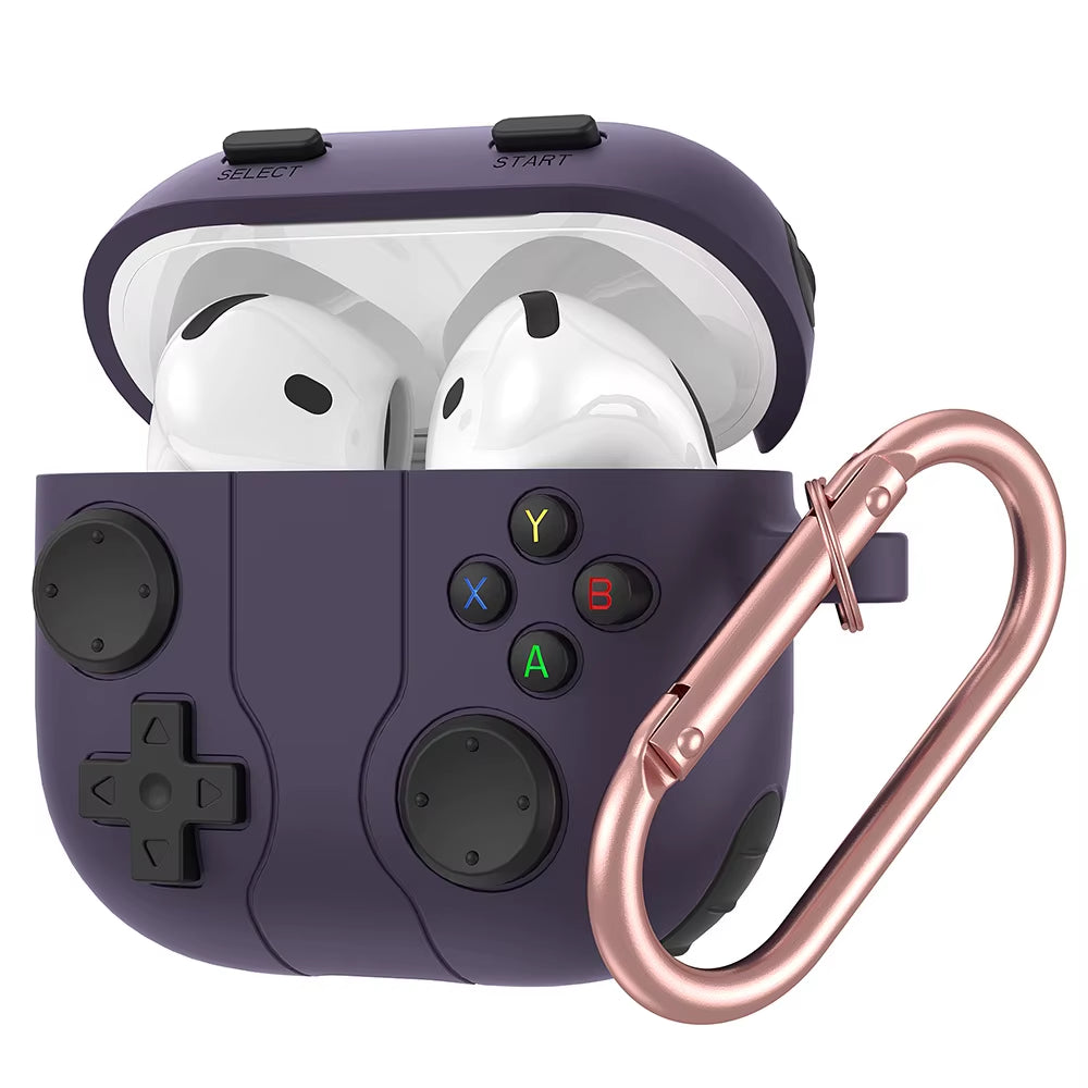 Case for Apple Airpods 4Th Gen Silicone Protector Cover 3D Games Console Case with Cleaning Kit for Airpod 4 (UBC C)Case for Man