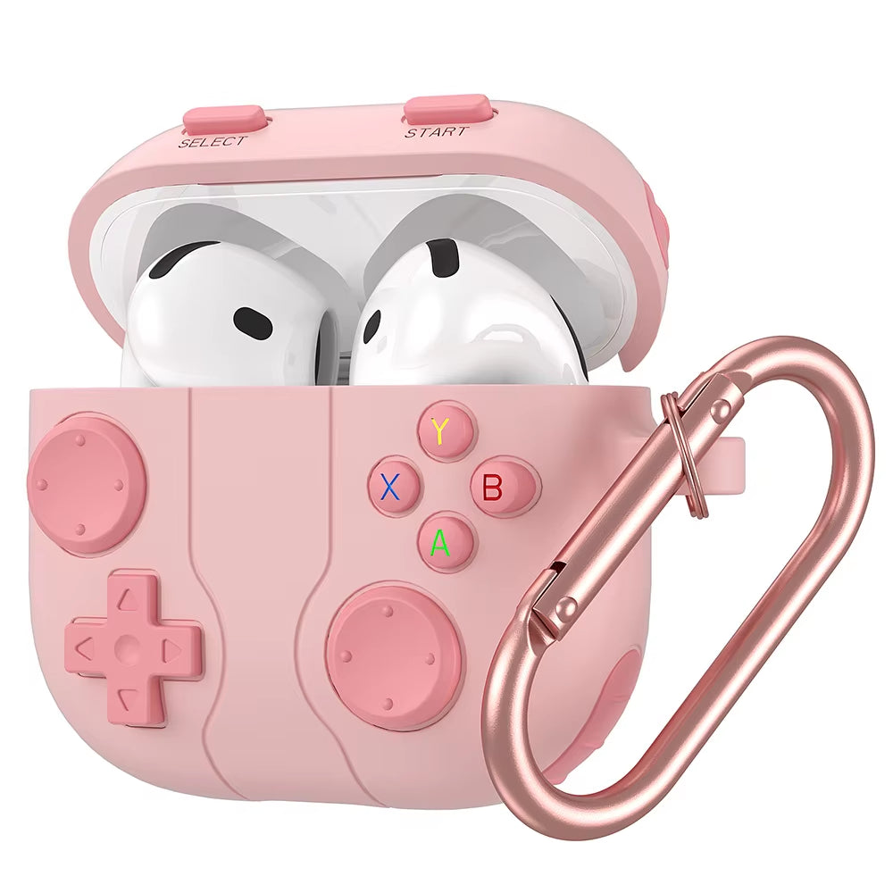 Case for Apple Airpods 4Th Gen Silicone Protector Cover 3D Games Console Case with Cleaning Kit for Airpod 4 (UBC C)Case for Man