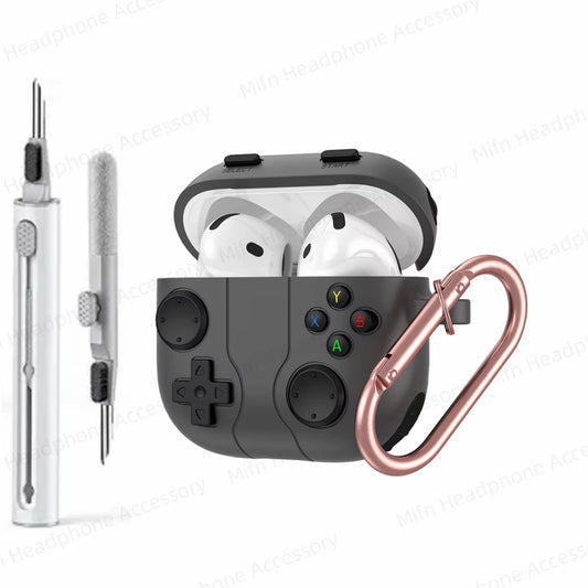 Case for Apple Airpods 4Th Gen Silicone Protector Cover 3D Games Console Case with Cleaning Kit for Airpod 4 (UBC C)Case for Man